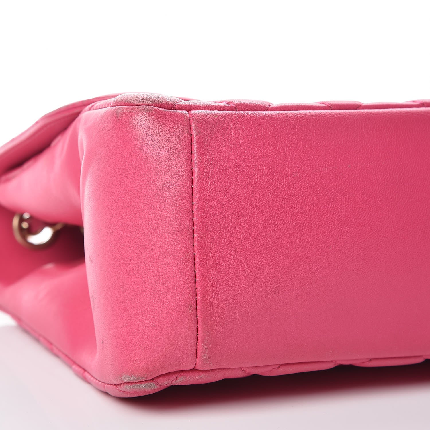 Chanel Lambskin Quilted Jumbo Mademoiselle Chic Flap Fuchsia 18 of 32