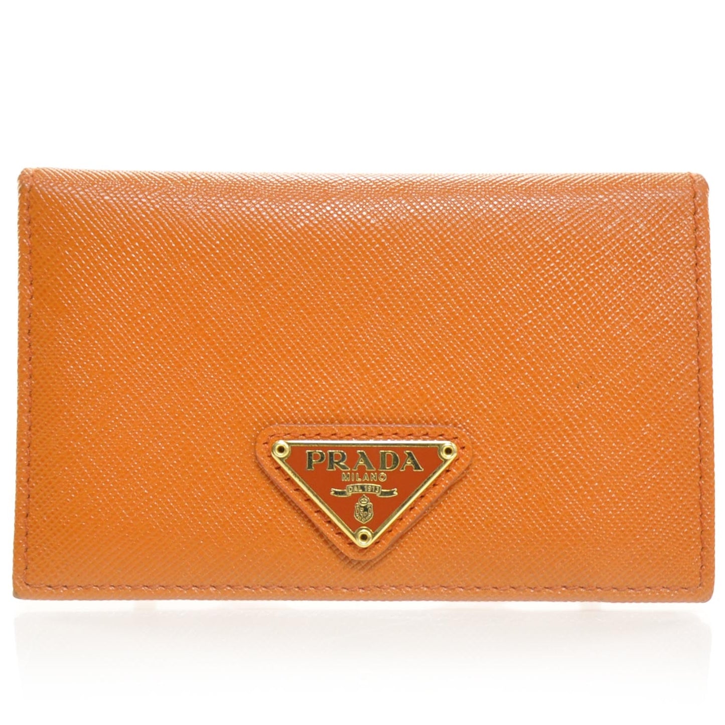 Saffiano Card Holder Wallet Orange