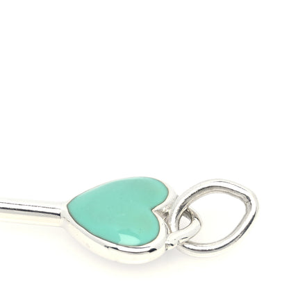 Tiffany Sterling Silver Enamel Key Pendant Blue 4 of 4