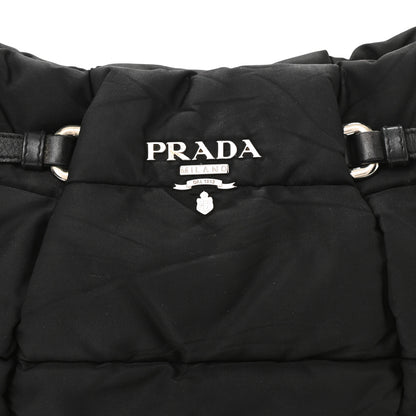 Prada Tessuto Nylon Quilted Shoulder Bag Black 8 of 11