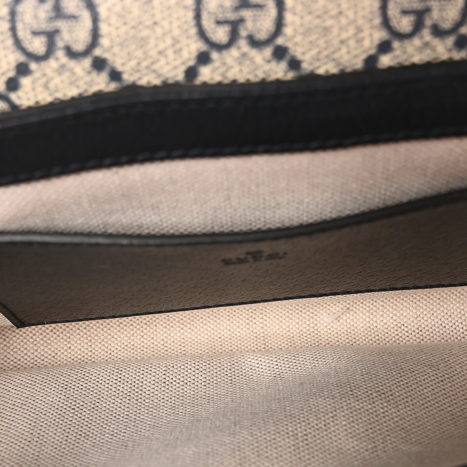 Gucci GG Supreme Monogram Textured Dollar Calfskin Web Mini Ophidia Envelope Shoulder Bag Beige Blue 5 of 9