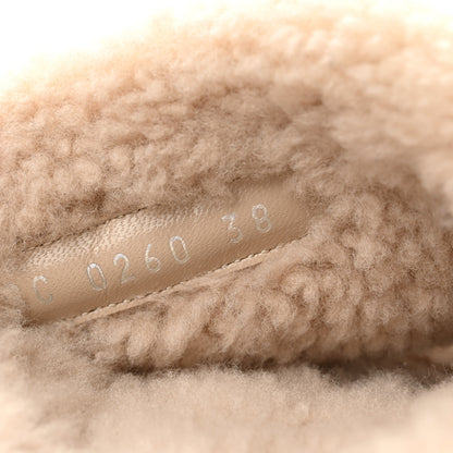 Louis Vuitton Shearling Bom Dia Flate Mules 38 Beige 6 of 9