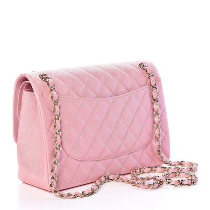 Chanel Iridescent Caviar Quilted Jumbo Double Flap Rose Pink 3 of 11