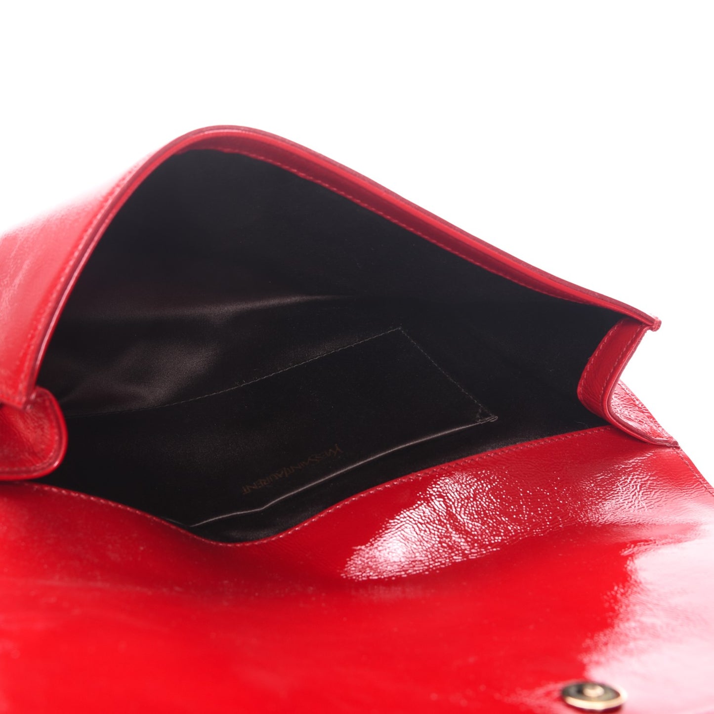 Textured Patent Monogram Large Belle De Jour Clutch Red