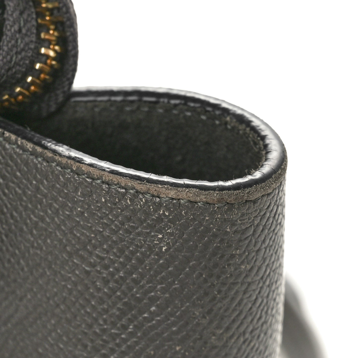 Grained Calfskin Nano Belt Bag Grey