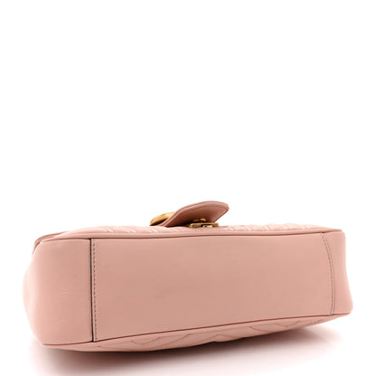 Gucci Calfskin Matelasse Small GG Marmont Shoulder Bag Perfect Pink 4 of 11