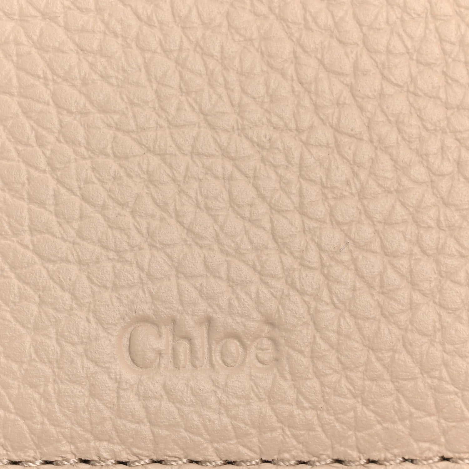 Chloe Grained Calfskin Alphabet Compact Wallet Nude 7 of 12