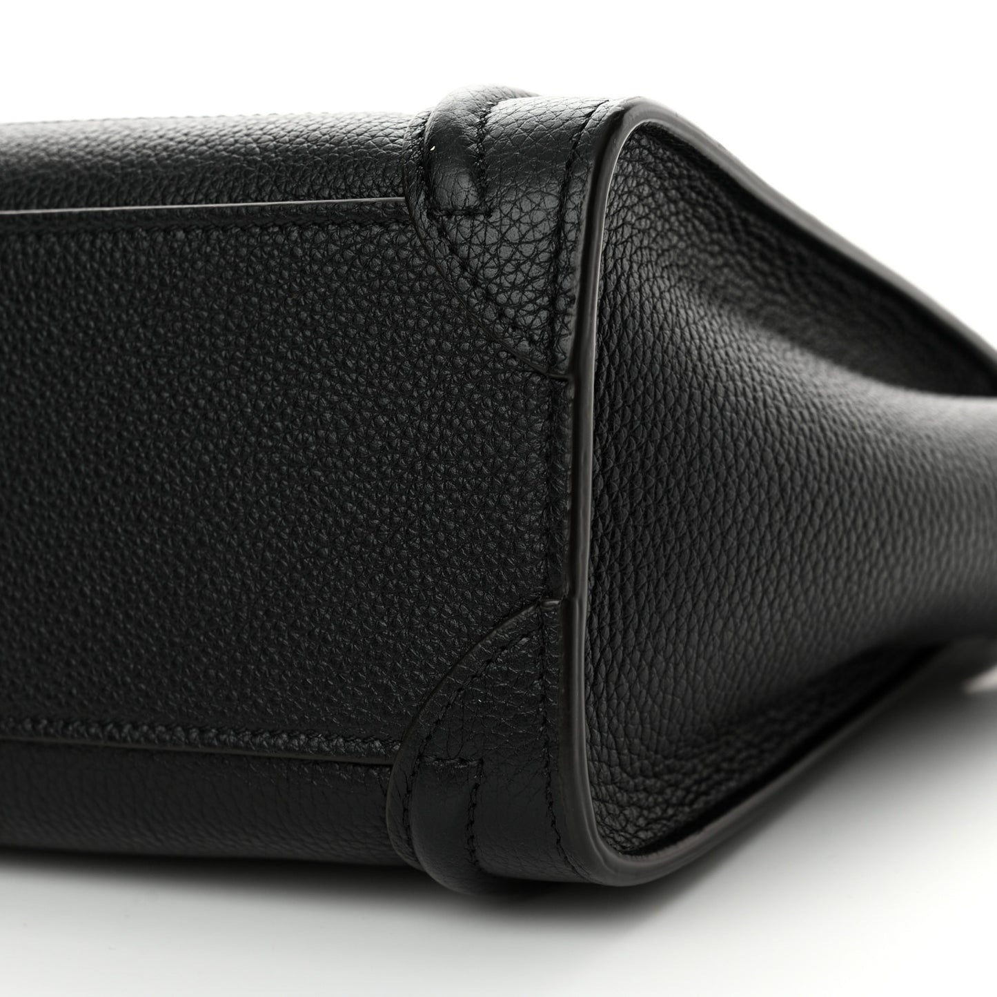 Drummed Calfskin Nano Luggage Black