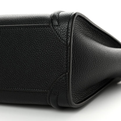 Celine Drummed Calfskin Nano Luggage Black 10 of 12