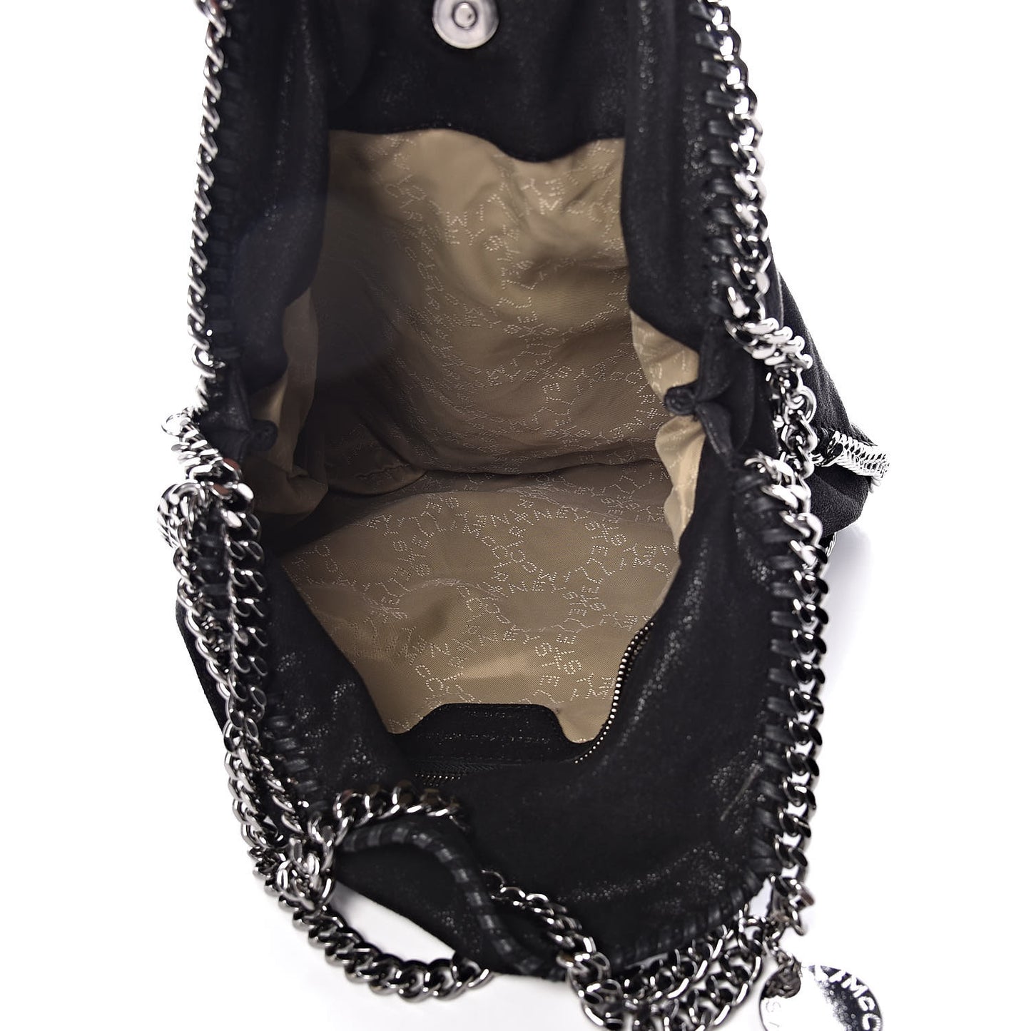 Shaggy Deer Small Falabella Fold Over Tote Black