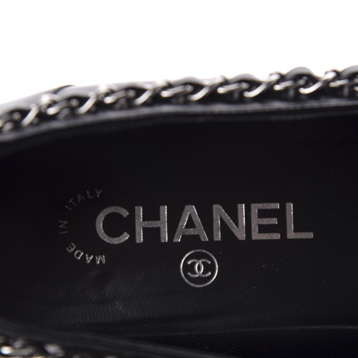Chanel Calfskin Chain Mocassin Loafers 39 Black 7 of 11