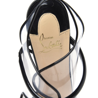 Christian Louboutin PVC Patent Aqua Ronda 120 Sandals 40 Transparent Black 6 of 10