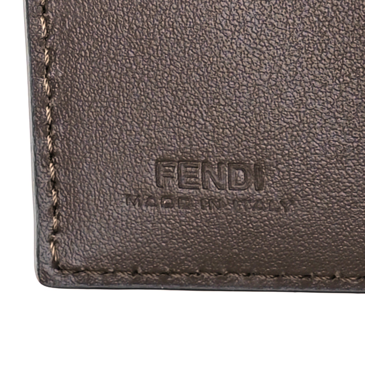 Vitello Liberty Micro FF Embossed Small O'Lock Wallet Beige Amido Maya