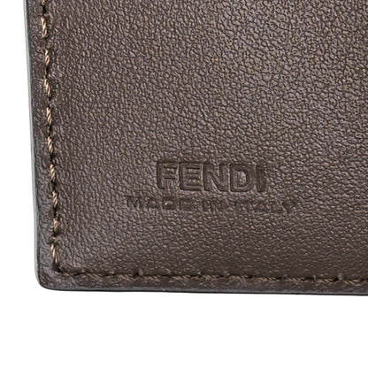 Fendi Vitello Liberty Micro FF Embossed Small O'Lock Wallet Beige Amido Maya 6 of 10