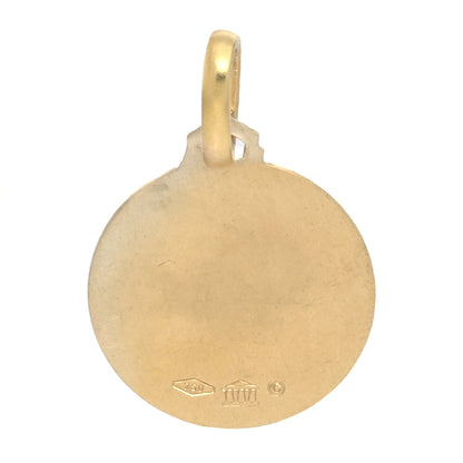 Temple St. Clair 18K Yellow Gold Round Angel Pendant 3 of 4
