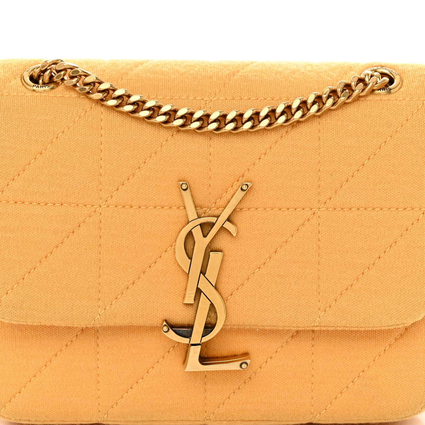 Jersey Wool Patchwork Monogram Mini Jamie Baguette Saffron