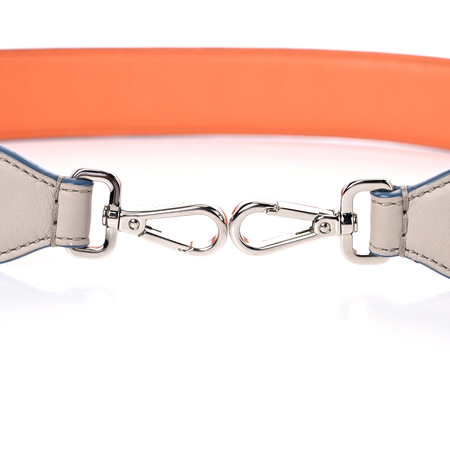 Fendi Vitello Dolce Plexiglass Bi-Color Studded Strap You Grigio Polvere Arancio Multicolor 10 of 10