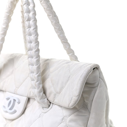 Chanel Quilted Lambskin Large Hidden Chain Flap Bag White 9 of 13