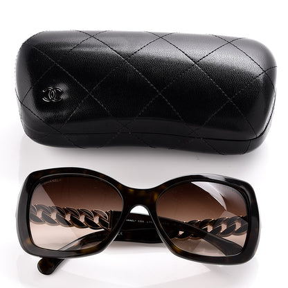Chanel Acetate Metal Chain Square Sunglasses 5305 Brown 7 of 7