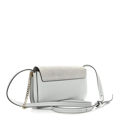 Chloe Suede Calfskin Small Faye Shoulder Bag Airy Grey 2 of 7