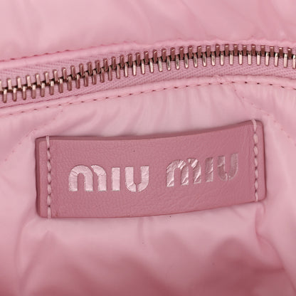 Miu Miu Padded Nylon Quilted Tote Alabaster Primrose 6 of 11