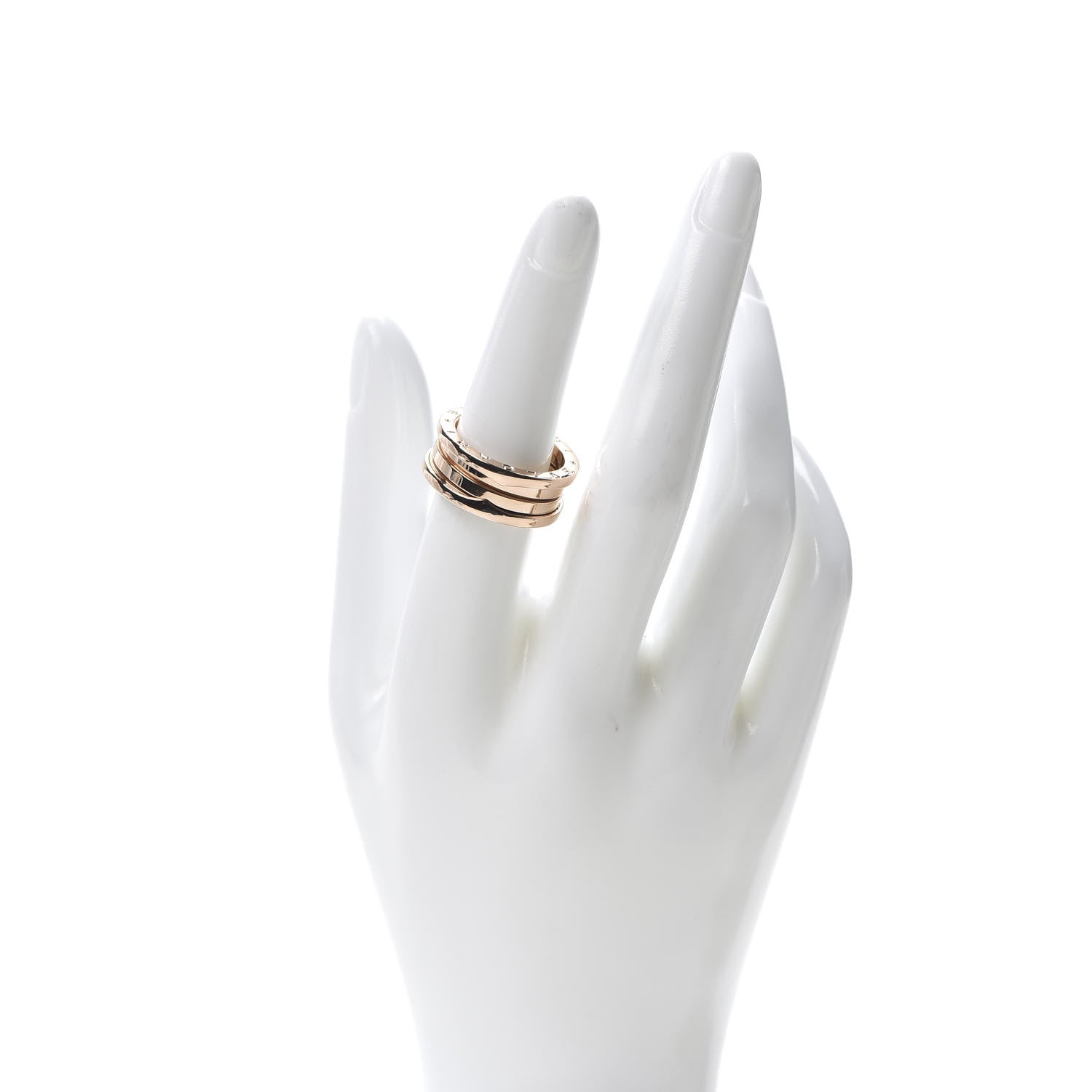 Bulgari 18K Rose Gold B.Zero1 Three-Band Ring 55 7.25 2 of 8