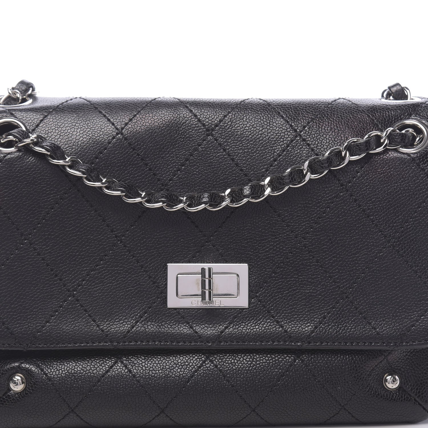 Chanel Glazed Caviar Pocket In The City Flap Black 10 of 10