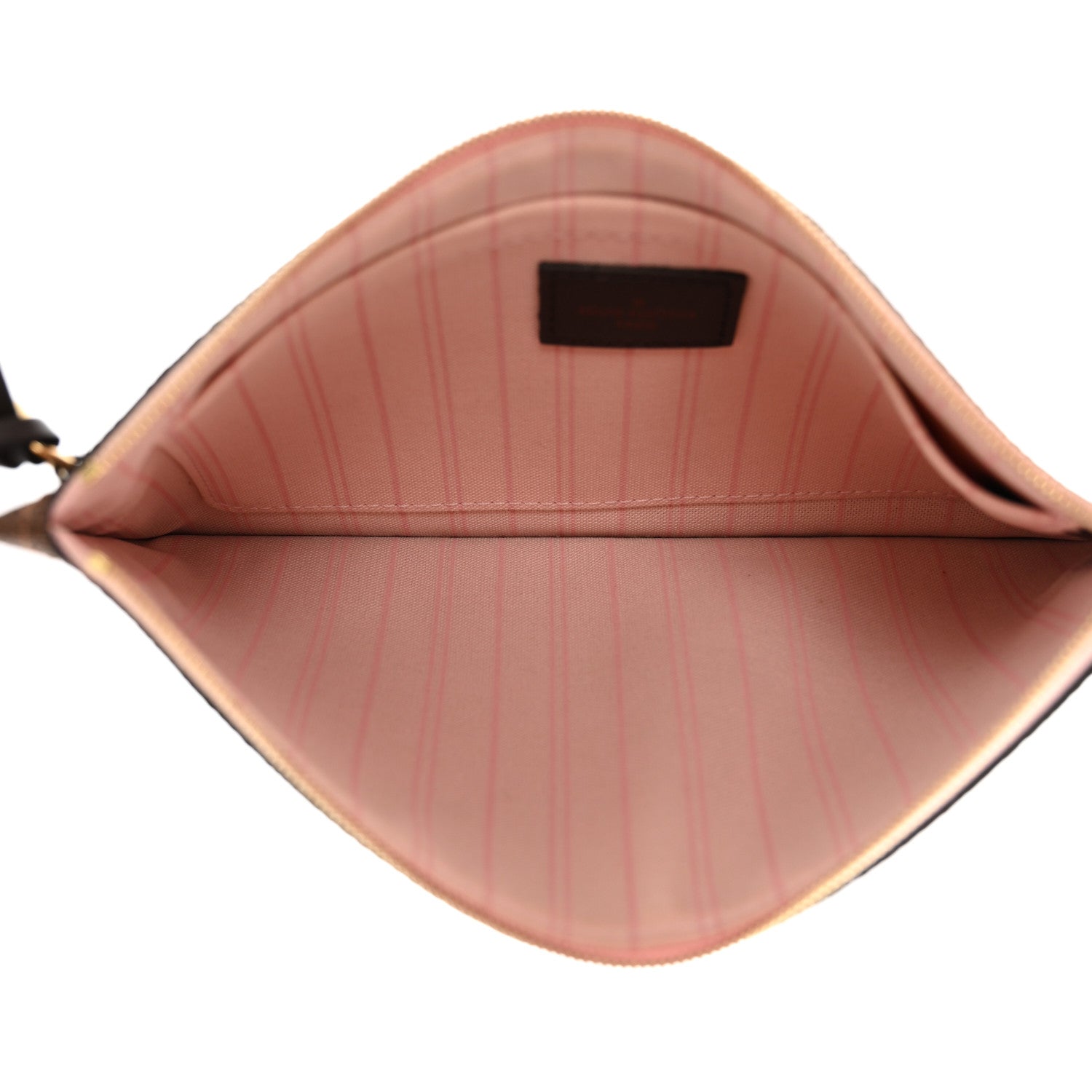 Louis Vuitton Damier Ebene Neverfull MM GM Pochette Rose Ballerine 5 of 9