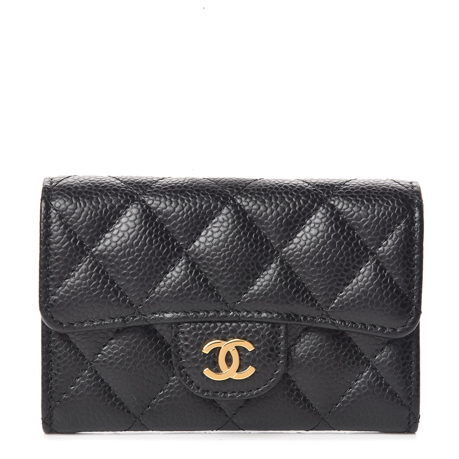 Chanel Caviar Quilted Flap Card Holder Black 1 of 9