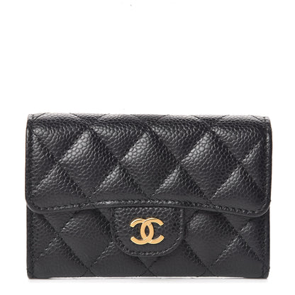 Chanel Caviar Quilted Flap Card Holder Black 1 of 9