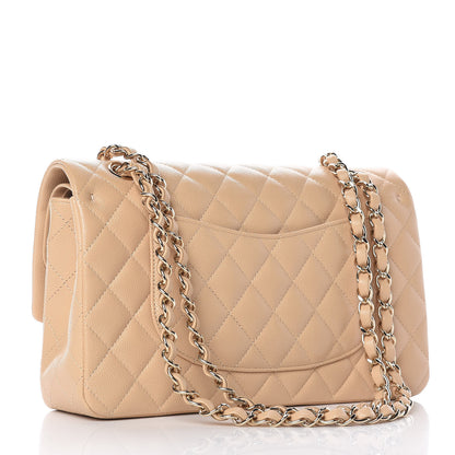 Chanel Caviar Quilted Medium Double Flap Beige Clair 3 of 10