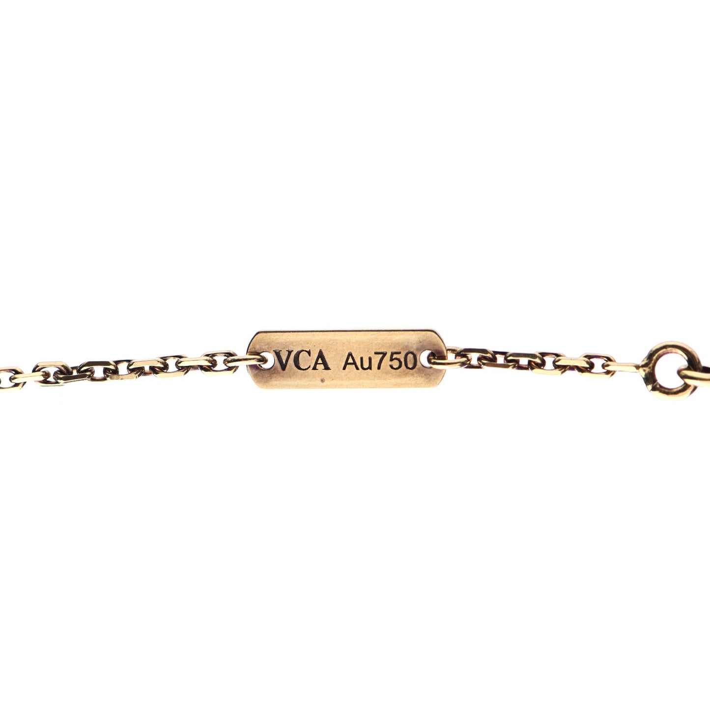 18K Yellow Gold Diamond Small Perlee Clovers Pendant Necklace