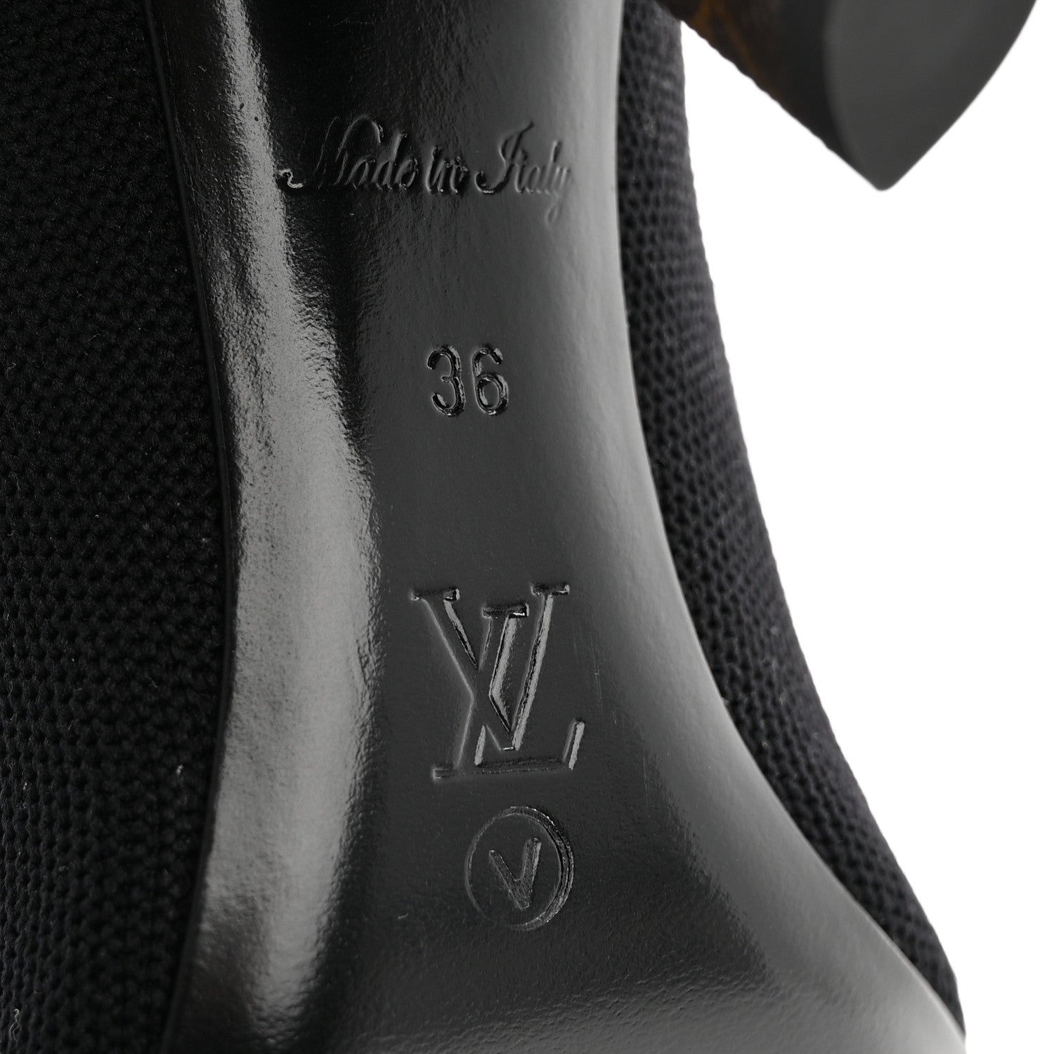 Louis Vuitton Monogram Stretch Fabric Silhouette Ankle Boots 36 Black 7 of 7