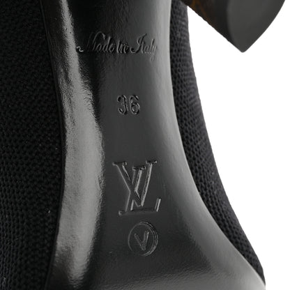 Louis Vuitton Monogram Stretch Fabric Silhouette Ankle Boots 36 Black 7 of 7