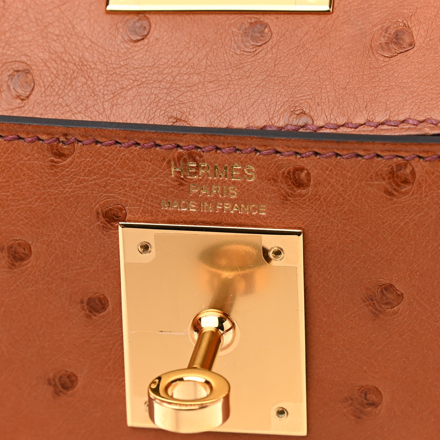 Hermes Ostrich Kelly Sellier 28 Gold 5 of 9