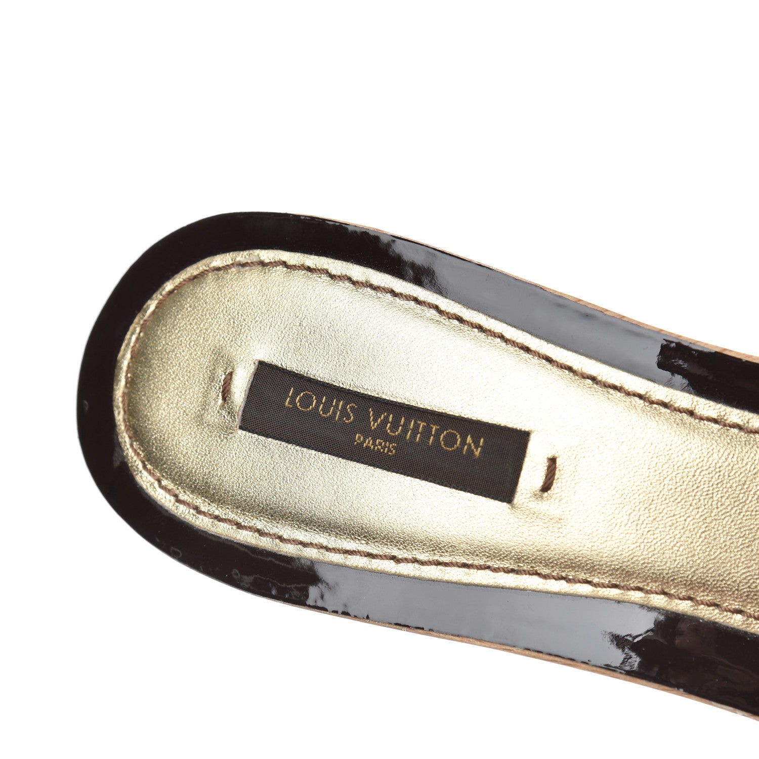Louis Vuitton Monogram Idylle Patent Bow Mules 37.5 Fusain 6 of 14