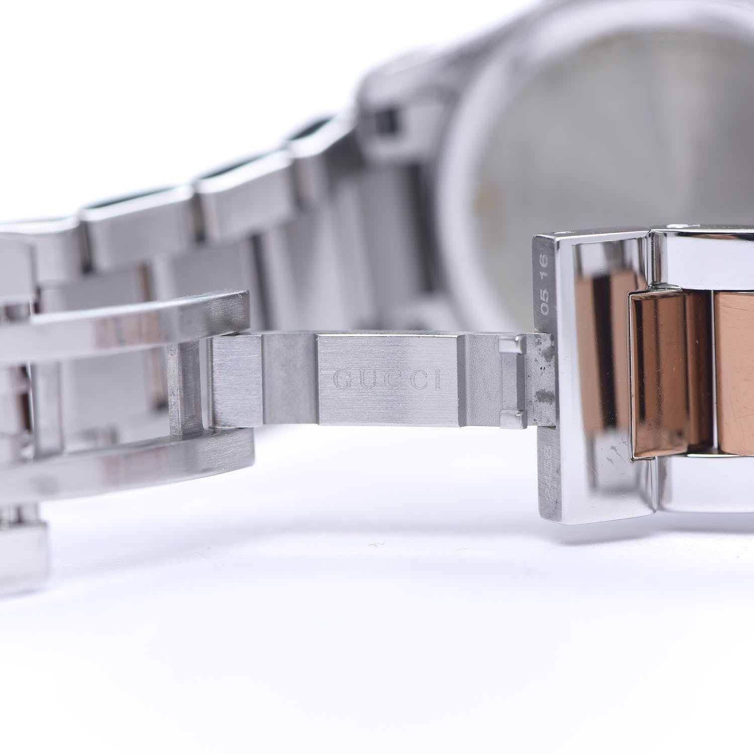 Gucci Stainless Steel Diamond Mother of Pearl 27mm G-Timeless Two Tone Quartz Watch 6 of 6