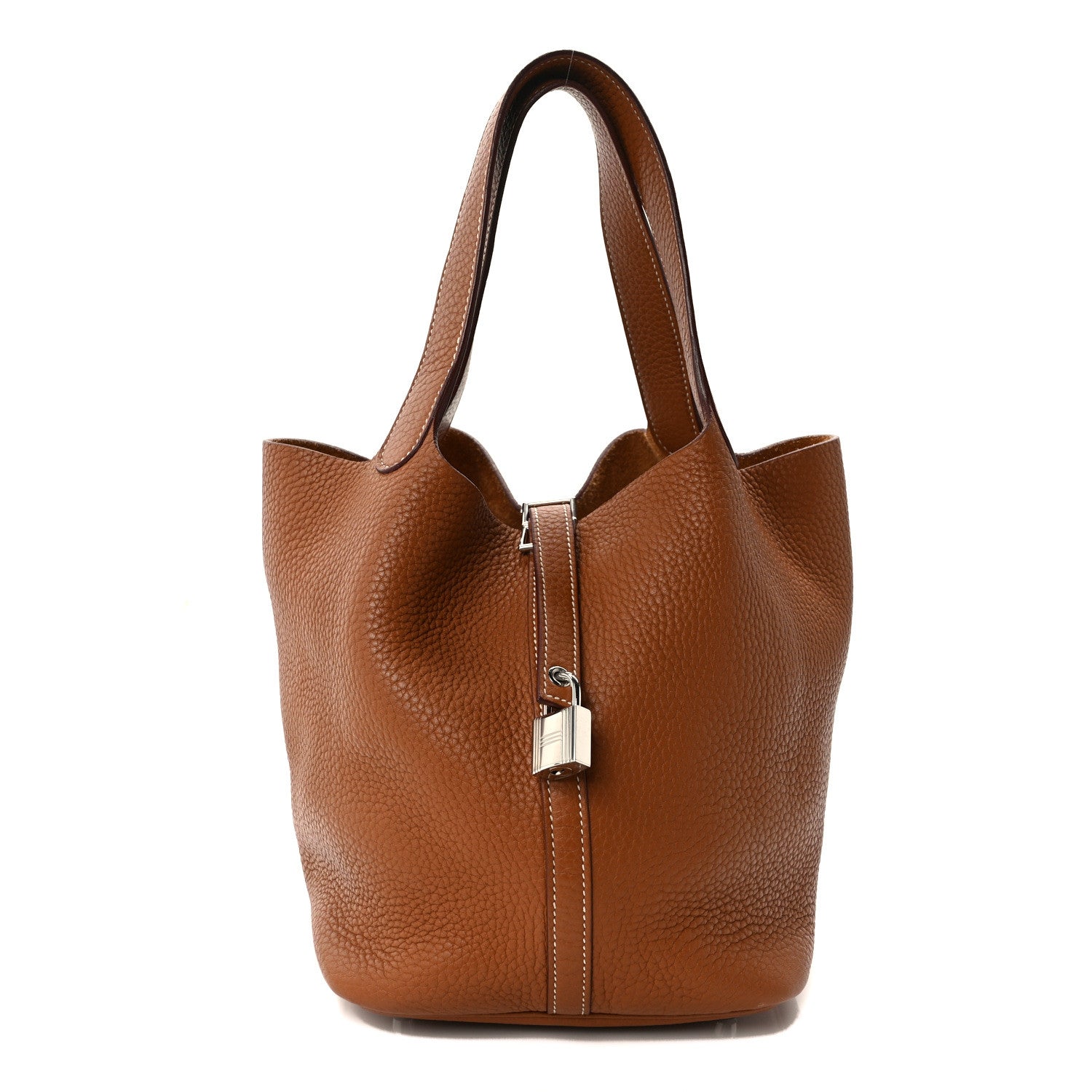Hermes Taurillon Clemence Picotin Lock 22 MM Gold 1 of 8