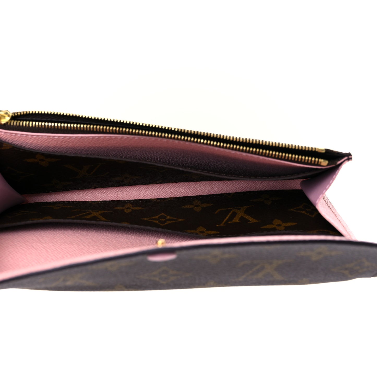 Monogram Emilie Wallet Rose Ballerine