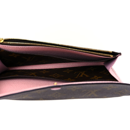 Louis Vuitton Monogram Emilie Wallet Rose Ballerine 5 of 10