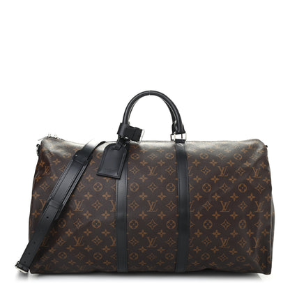 Louis Vuitton Monogram Macassar Keepall Bandouliere 55 1 of 13