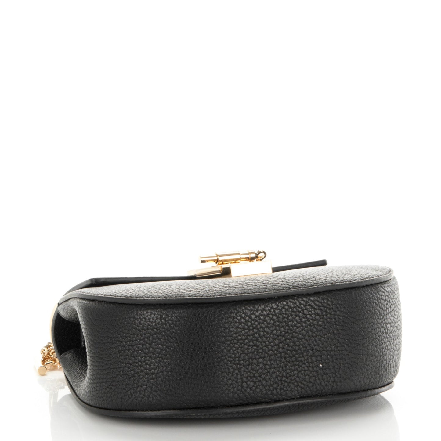 Grained Lambskin Mini Drew Shoulder Bag Black