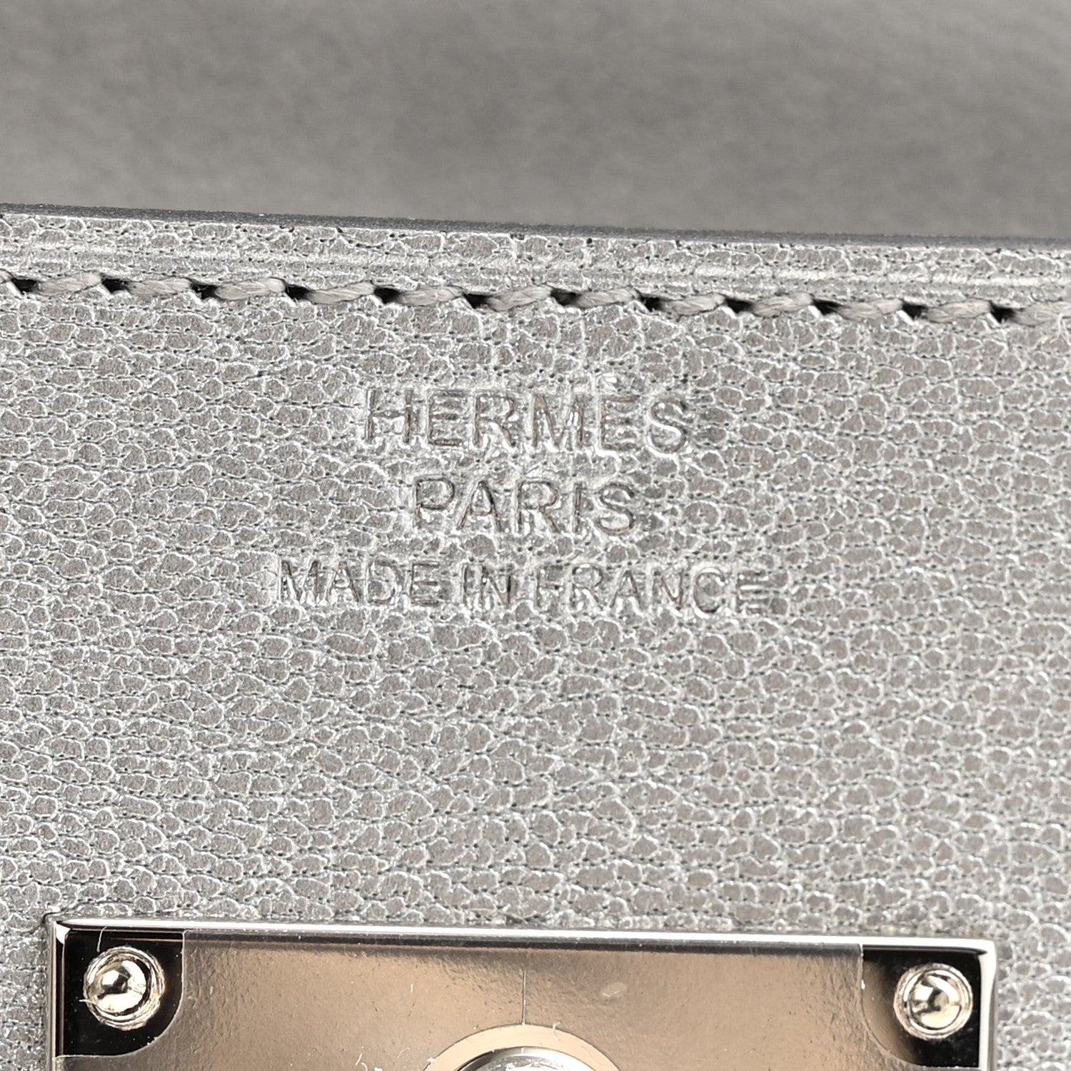 Hermes Metallic Chevre Chamkilight Kelly Wallet To Go Argent 7 of 12