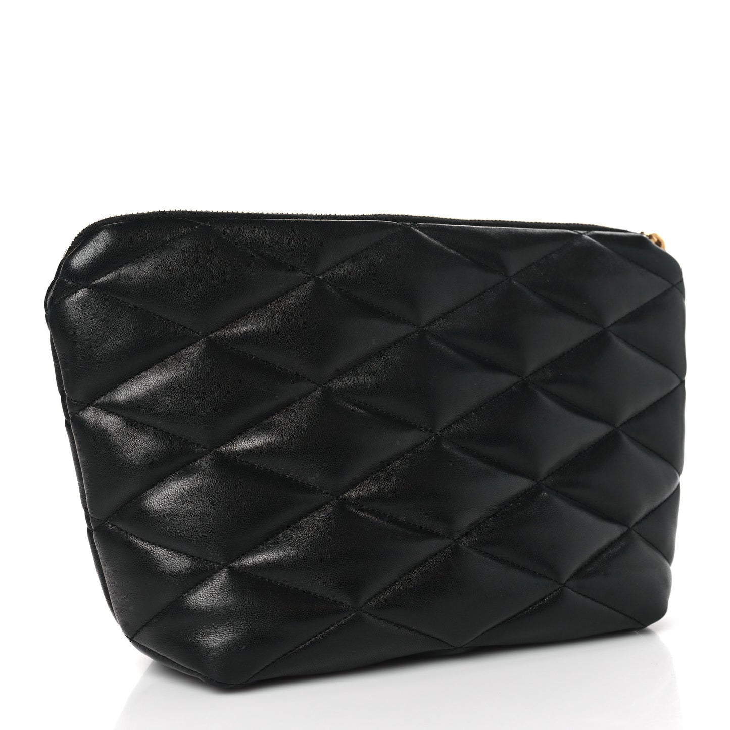 Lambskin Monogram Medium Sade Puffer Pouch Black