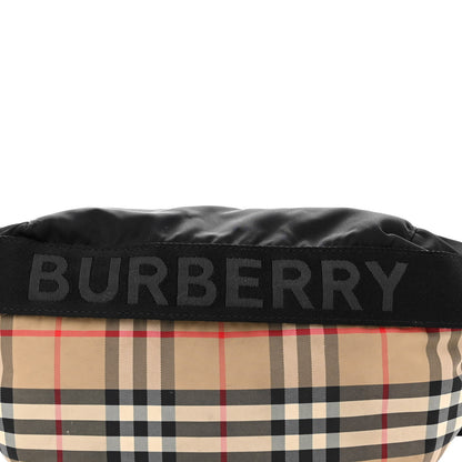 Burberry Nylon Vintage Check Sonny Bum Bag Archive Beige Black 6 of 10