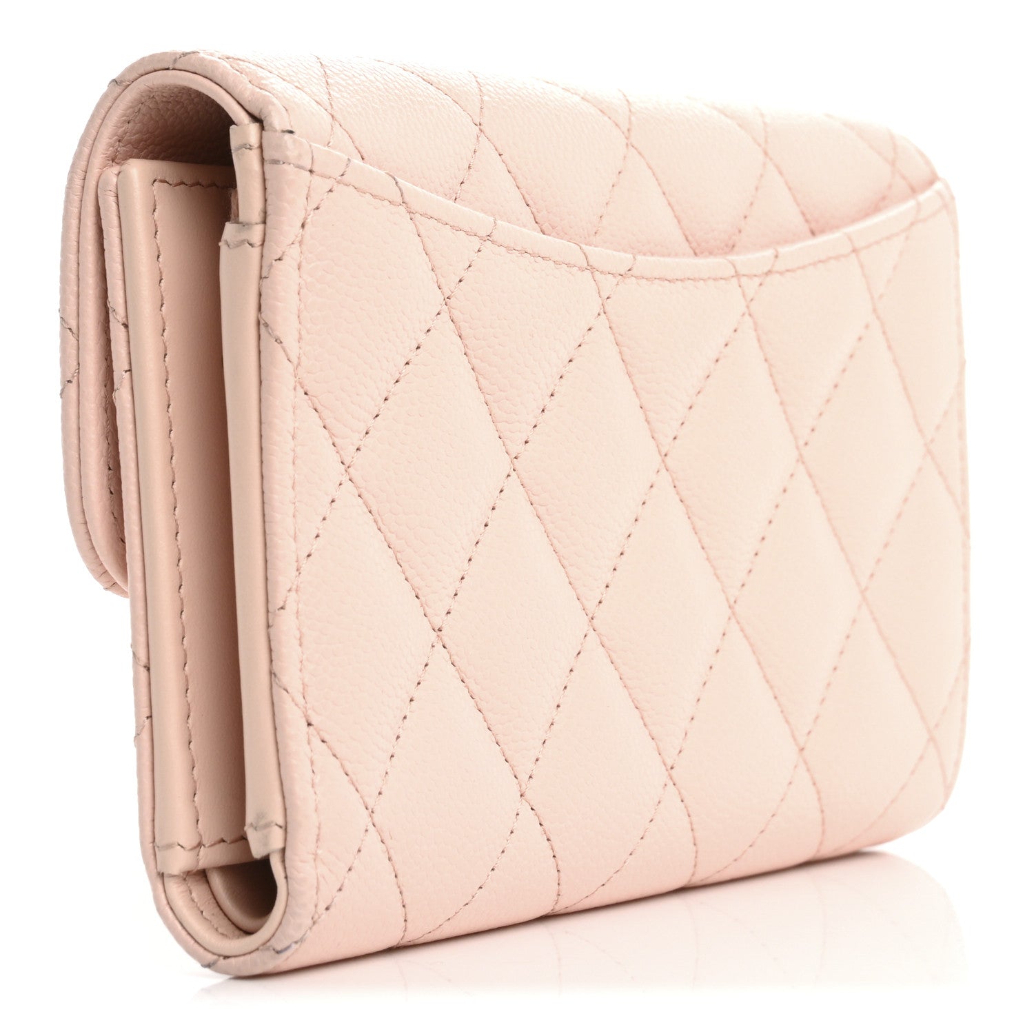 Chanel Caviar Quilted Medium Flap Wallet Light Pink 3 of 12