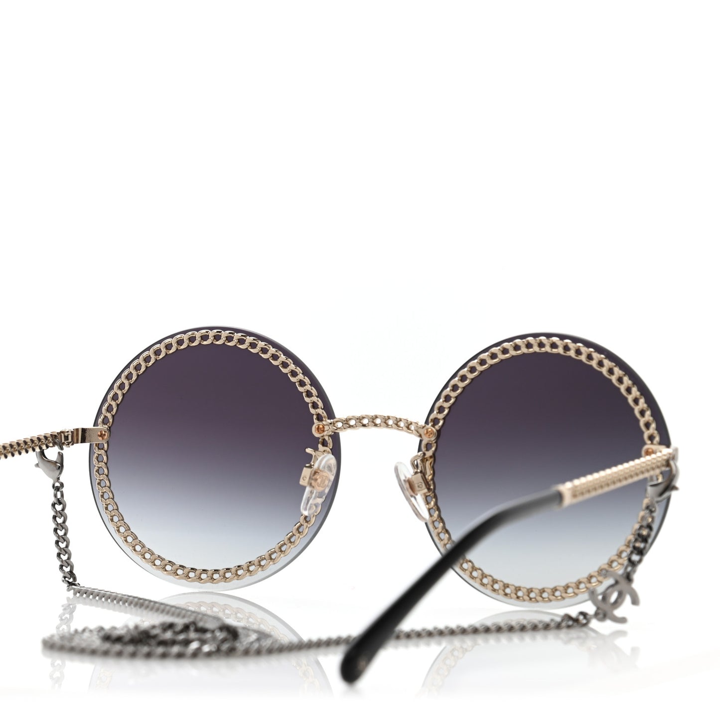 Round Chain Sunglasses 4245 Gold