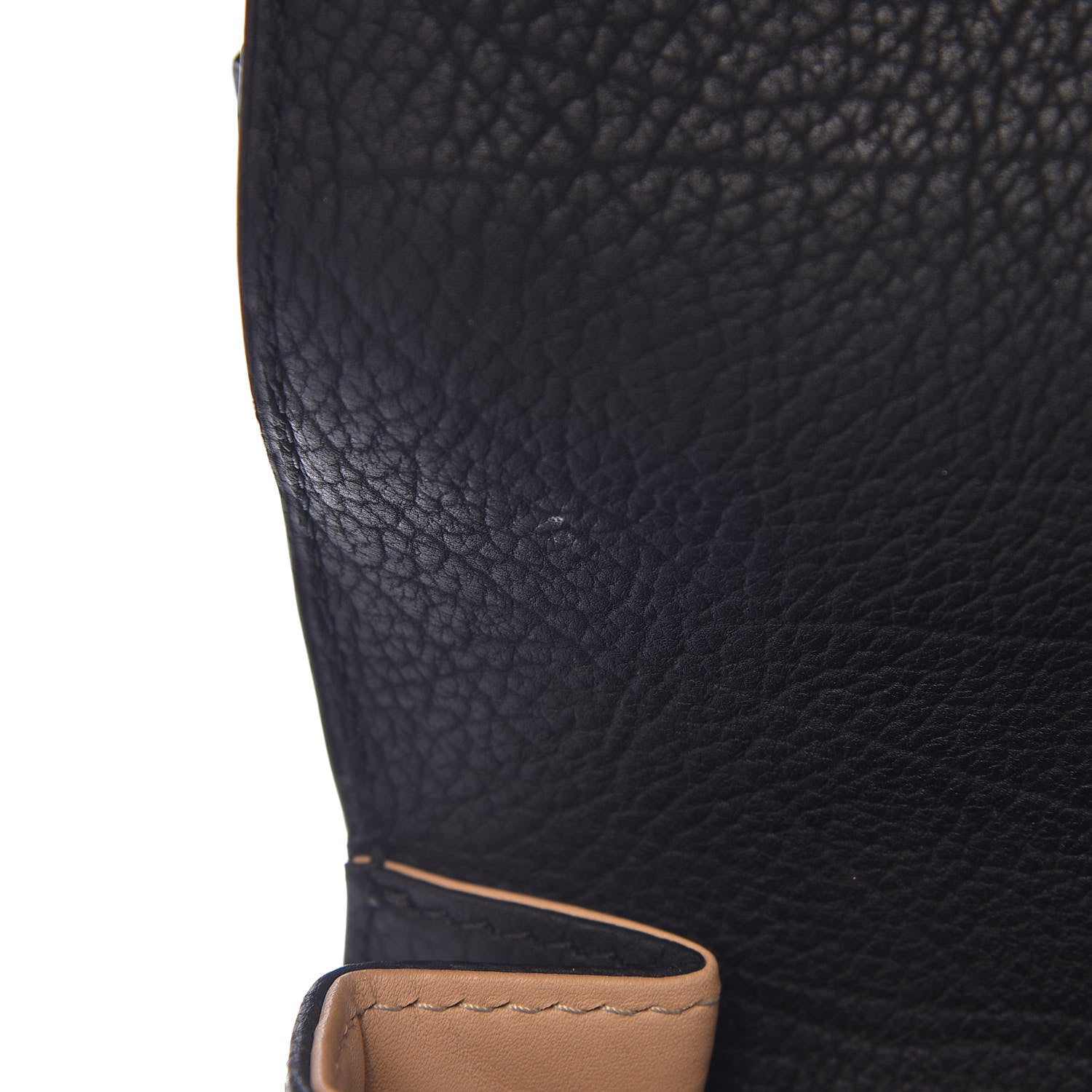 Delvaux Crispy Calfskin Tribal Stitch MM Tempete Satchel Black Bronze 13 of 13