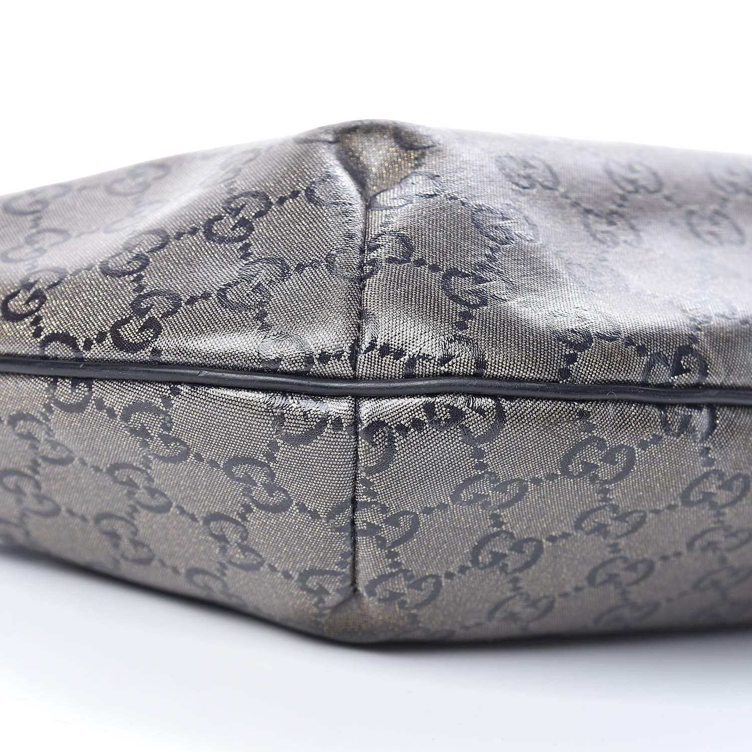 Gucci Crystal Monogram Medium Half Moon Hobo Black 5 of 12