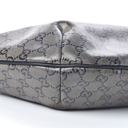 Gucci Crystal Monogram Medium Half Moon Hobo Black 5 of 12